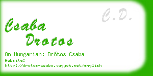 csaba drotos business card