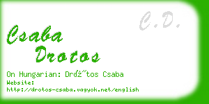 csaba drotos business card